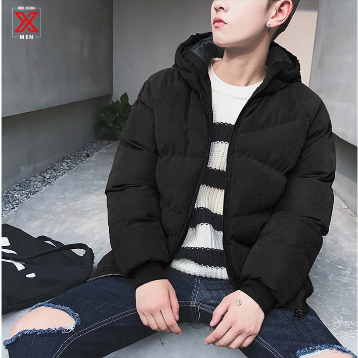 Áo khoác phao béo nam trần bông cực dày