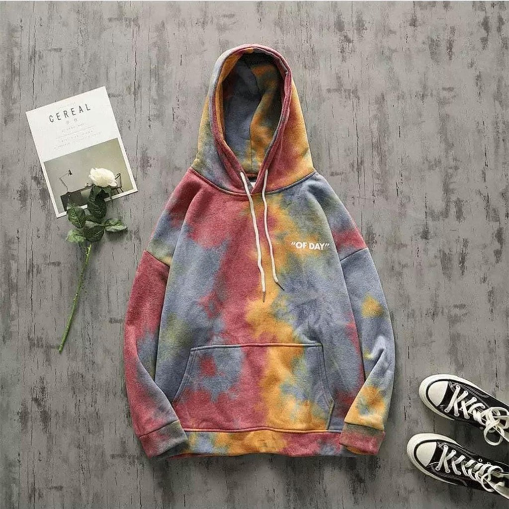 Áo hoodie loang phong cách bụi hau màu cực đẹp | BigBuy360 - bigbuy360.vn