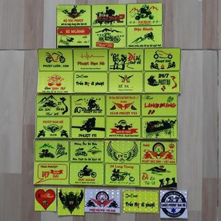 combo 35 logo phượt phản quang tổ ong