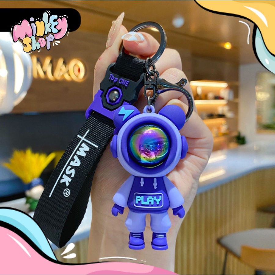 Móc Khóa Đẹp Hình Phi Hành Gia Cute phụ kiện Túi Xách dễ thương -Minkey