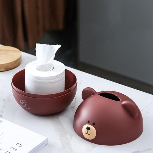 Hộp đựng giấy ăn hình gấu mẫu mới siêu dễ thương tiện dụng - sẵn 2 màu lựa chọn