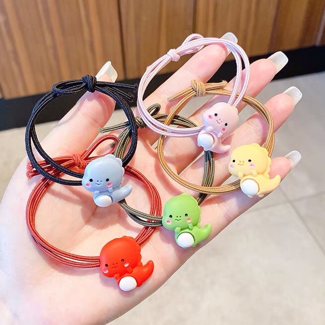 Dây cột tóc hình khủng long dễ thương, cột tóc giá sỉ