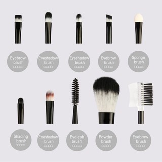 MAANGE 10pcs Makeup Brushes Set Eyebrow Makeup  Powder Foundation Brush