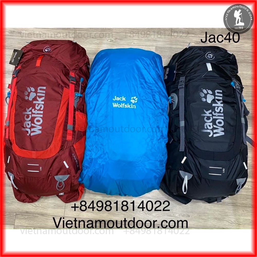 Balo Du Lịch Jack Wolfskin 40L Đời 2021 - Balo phượt  đi trekking dã ngoại tốt nhất⚡️ [ HÀNG XUẤT DƯ ]