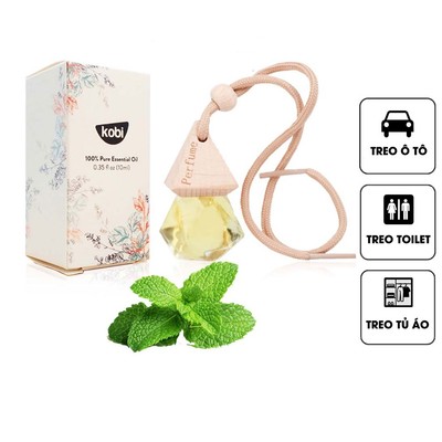 Tinh dầu treo xe Kobi hương Bạc Hà 8ml giúp làm thơm xe, giảm mùi bí khó chịu