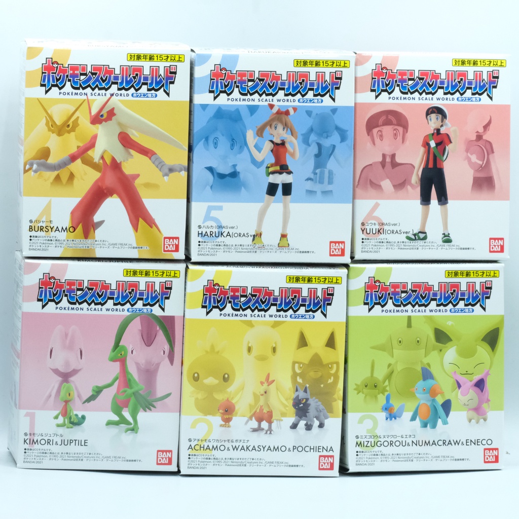 Mô hình Pokemon Scale World Hoenn +  Sinnoh Region Shokugan Candy Toys Chính hãng Bandai new seal Pokémon Pocket Monster