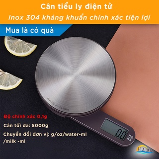 Cân tiểu ly điện tử nhà bếp mini 5kg 0 01g cao cấp inox 304 đạt chất lượng đức ssgp