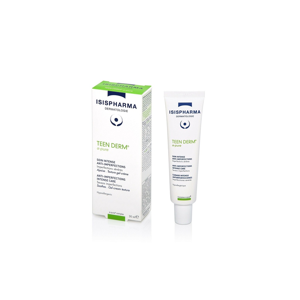 Kem Hỗ Trợ Giảm Mụn Trứng Cá Isis Pharma Teen Derm Alpha Pure 30ml