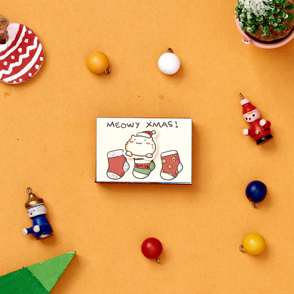 Thiệp Hộp diêm Giáng Sinh - Meowy Xmas - CM052