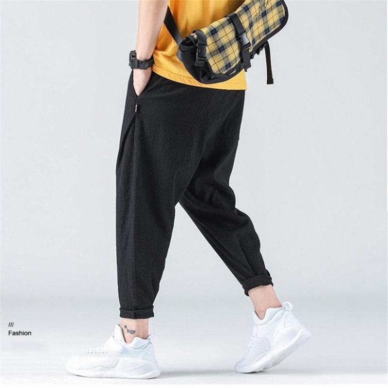 Quần Harem Lụa Mỏng Dáng Rộng Nhanh Khô Thời Trang Mùa Hè Cho Nam Giới