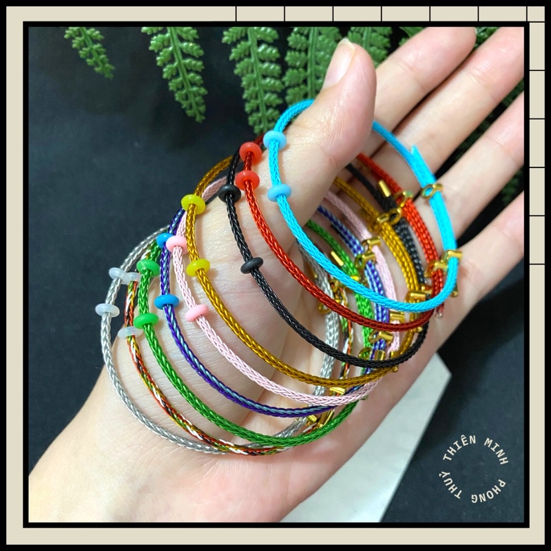 Dây Cước Vòng Tay Đeo Charm freesize dây rút cỡ 2li