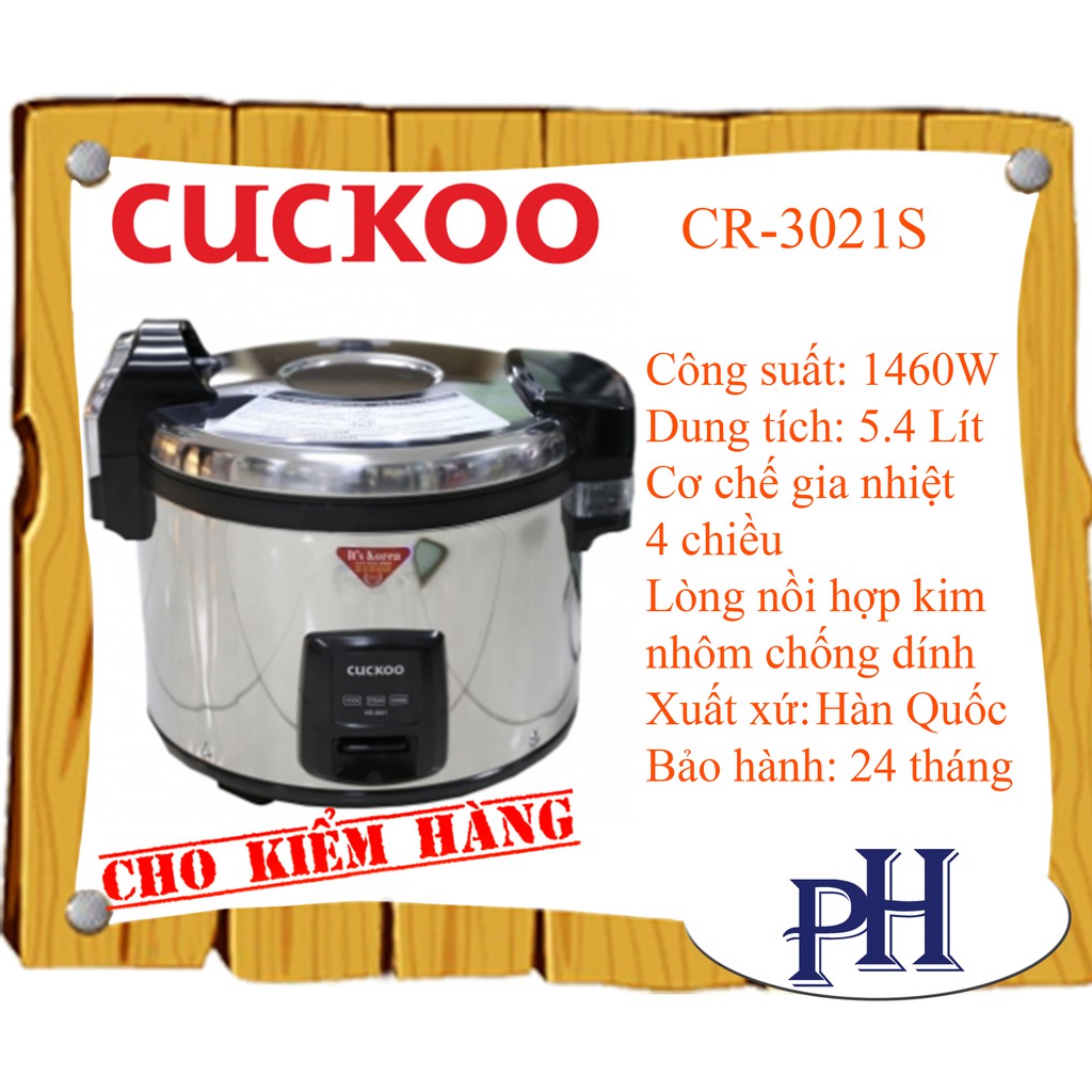 Nồi cơm điện Cuckoo 5.4 lít CR-3021S