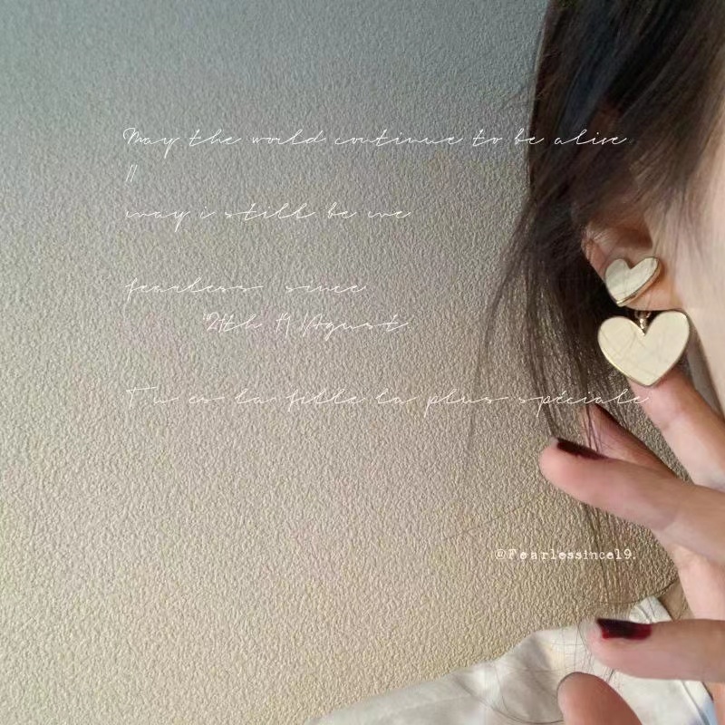 iF YOU Đôi Bông Tai Hình Giọt Nước Màu Trắng Thanh Lịch Dành Cho Nữ