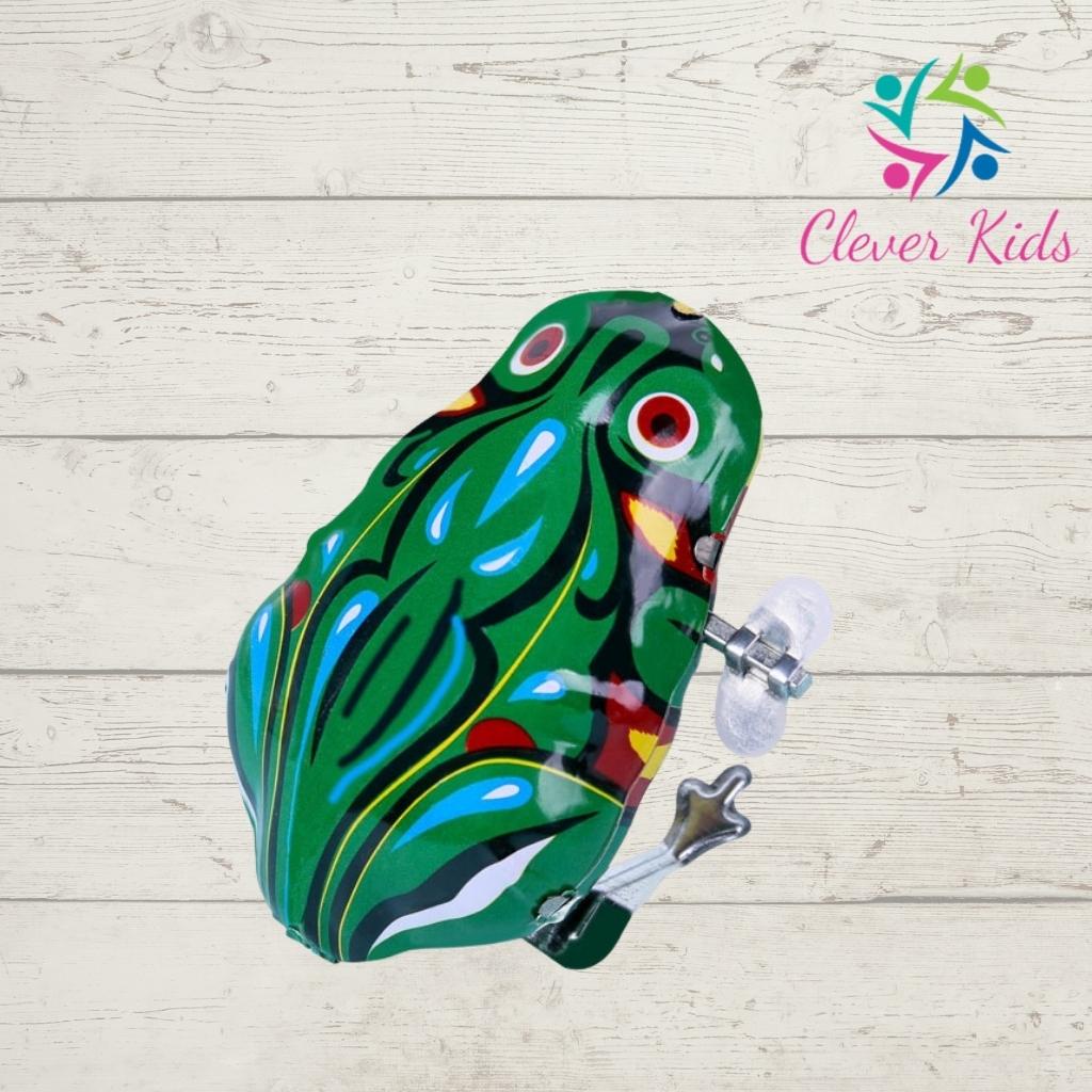 Ếch nhảy vặn cót ,đồ chơi giúp trẻ em vui chơi phát triển tư duy- Đồ chơi tuổi thơ nghộ nghĩnh rất đáng yêu