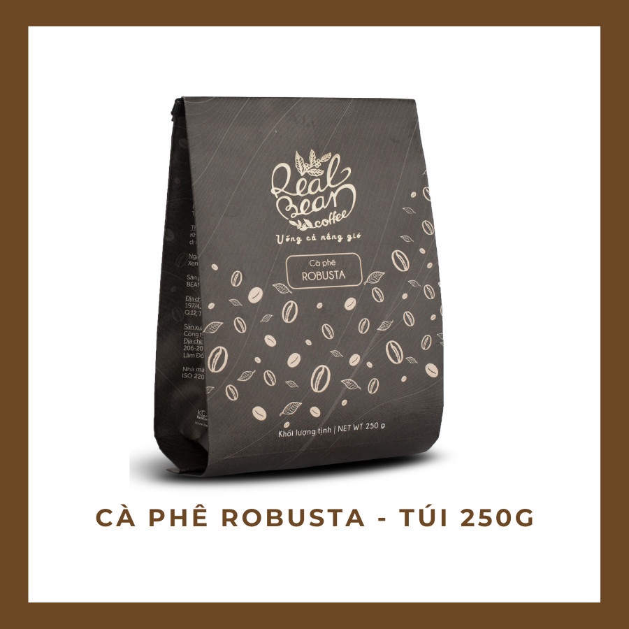 [HOT] [FREESHIP - GIẢM 10% - HOÀN XU] Cà Phê Robusta chế phin | Dòng cafe rang xay nguyên chất | REAL BEAN COFFEE | 250G | BigBuy360 - bigbuy360.vn