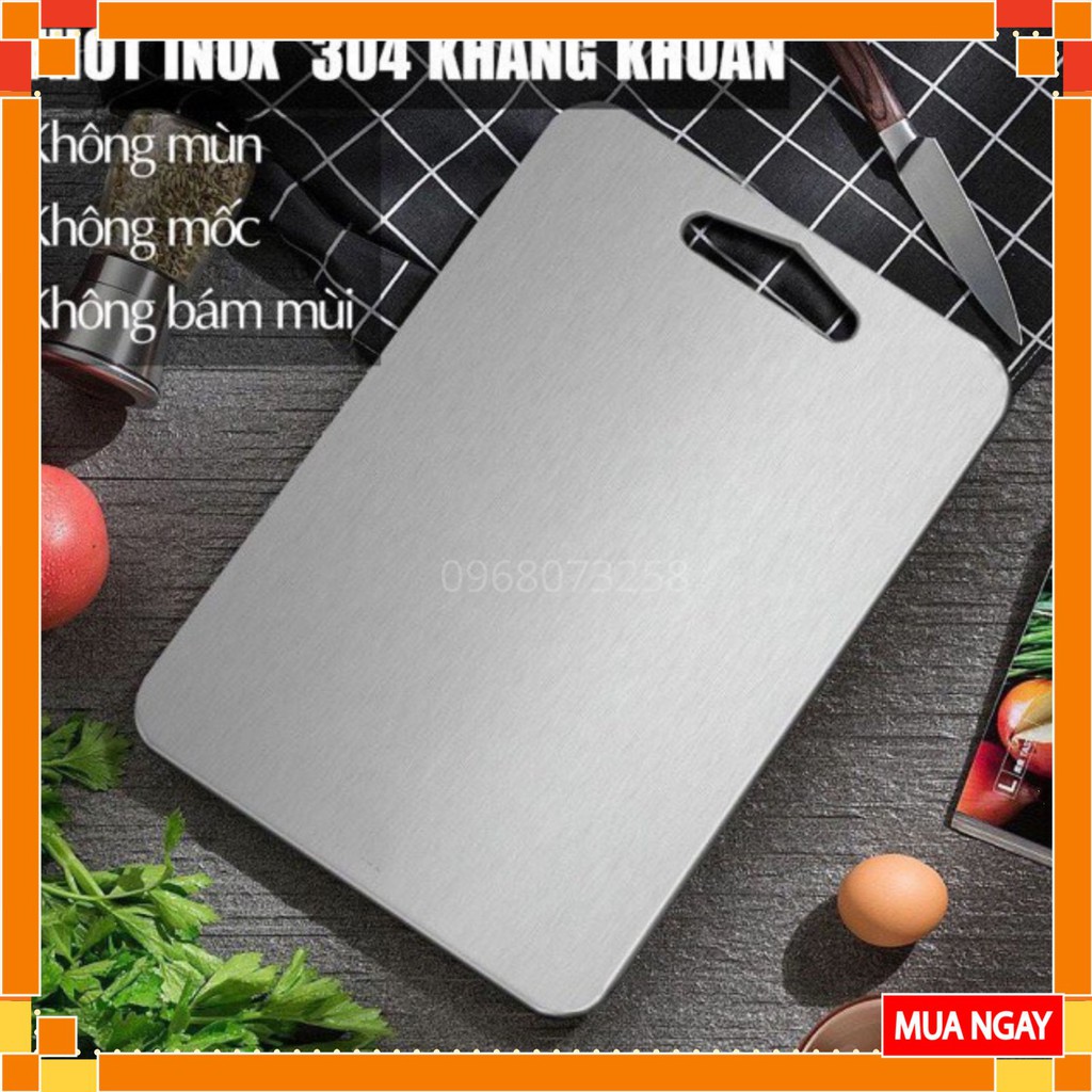 Thớt Inox 304 Kháng Khuẩn Cường Lực - Thớt Inox Sus 304 - Rã Đông Nhanh - Chống Ẩm Mốc