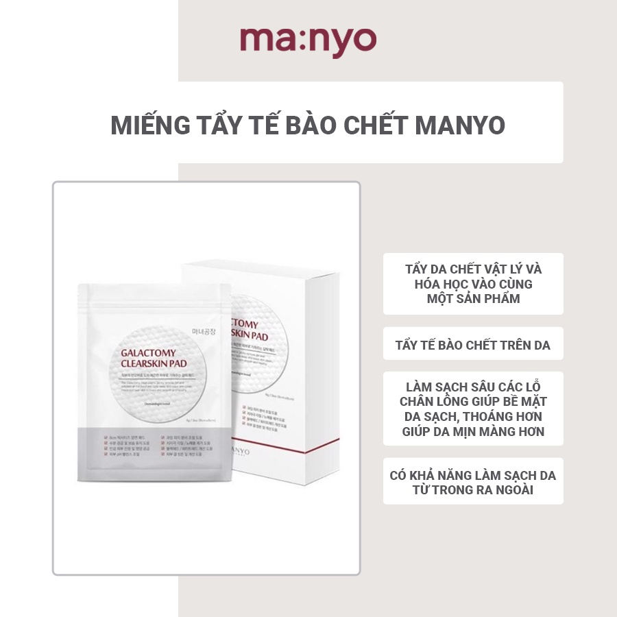 Miếng Tẩy Tế Bào Chết Manyo Galactomy Clearskin Pad 150g