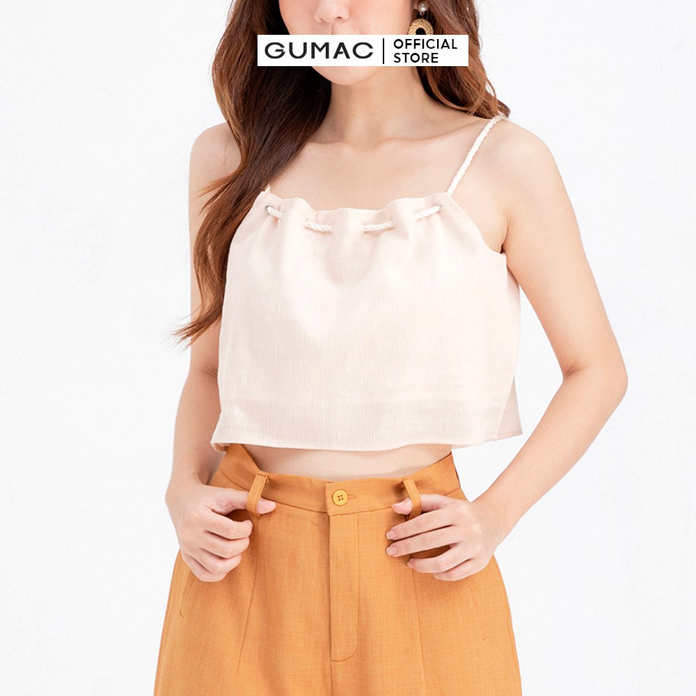 [Mã WABRGUM giảm 10% tối đa 30K đơn 99K] Áo sát nách đan dây GUMAC dáng croptop AB677