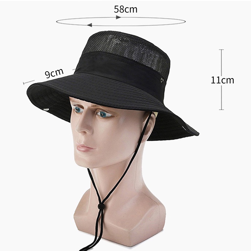 Nón Tai Bèo Vành Rộng Họa Tiết Rằn Ri Chống Tia Uv Gấp Gọn Thời Trang Đi Biển Cho Nam