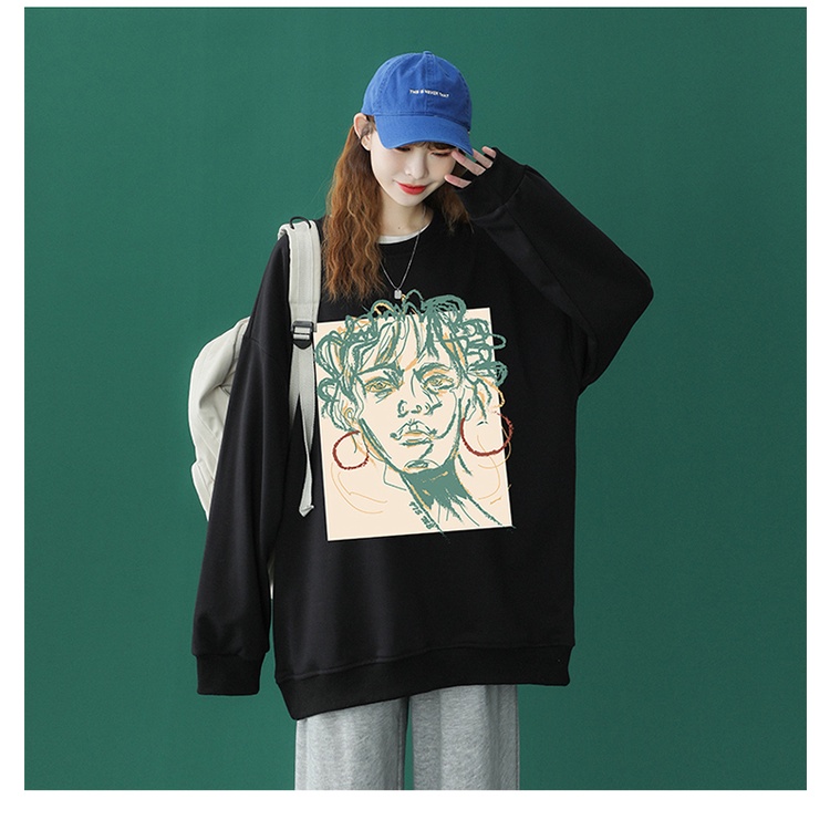 Áo hoodie Tay Dài Cổ Tròn Dáng Rộng In Chữ IFNICEFUTURE Thời Trang Thường Ngày Cho Cặp Đôi