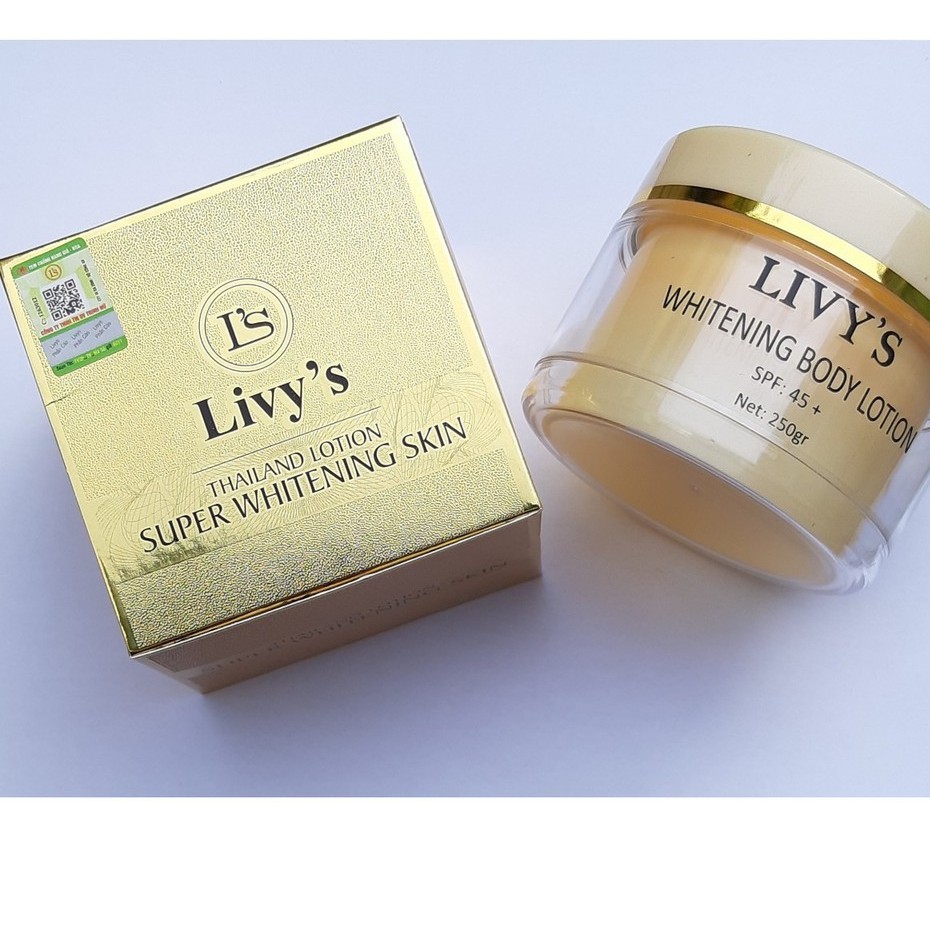 [250g] Kem Dưỡng Trắng da Toàn Thân Body Livy's Thái Lan SPF 45+