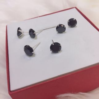 Bông tai nụ đá bạc s925