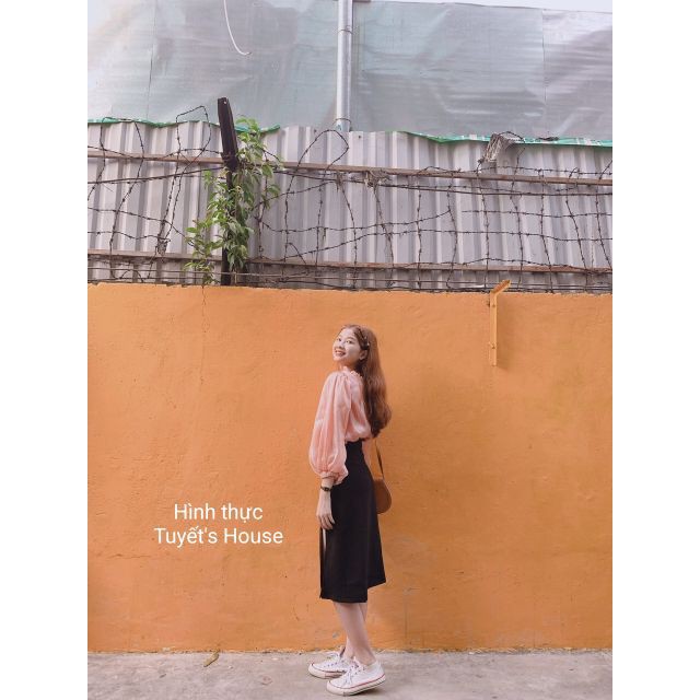 CHÂN VÁY MIDI XẺ TÀ CHÂN VÁY NỮ DÀI QUA GỐI CHẤT TUYẾT CÁT BAY BAY THỜI TRANG BANAMO FASHION CHÂN VÁY MIDI XẺ TÀ 592 | BigBuy360 - bigbuy360.vn