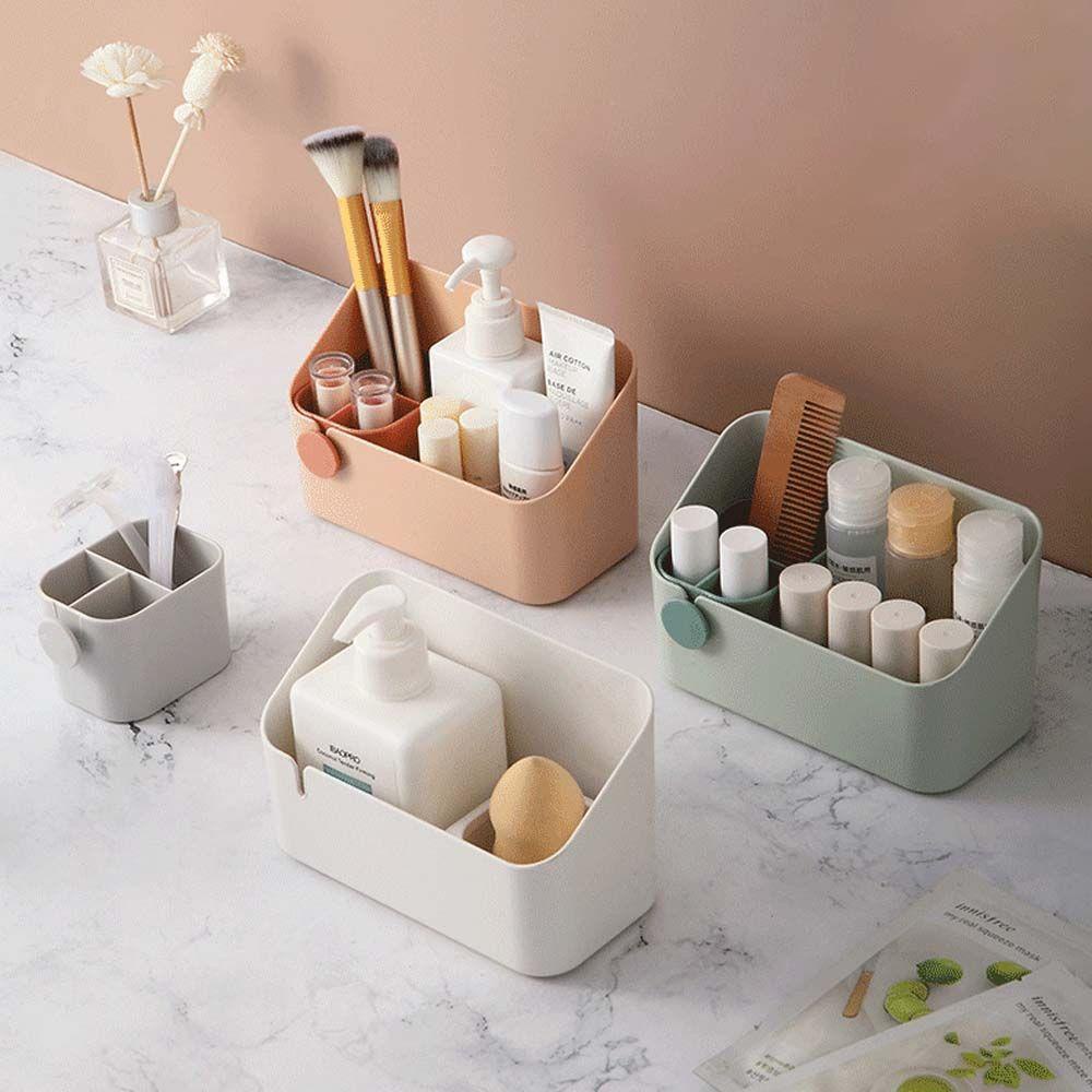 AUGUSTINA Plastic Cosmetics Organizer Bathroom Makeup Storage Case Jewelry Storage Box Skin Care Products Desktop Sundries Remote Control Tidying Multi-functional Display Case/Multicolor