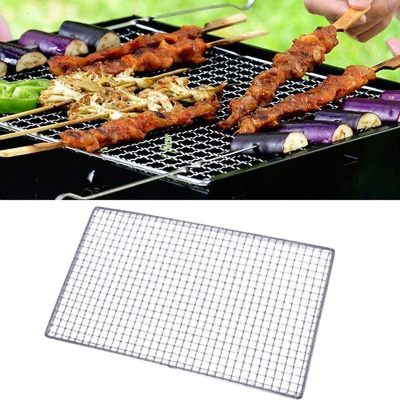 Vỉ Nướng Bbq Kim Loại Hình Vuông 30Cmx45Cm