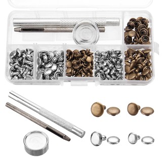 Set 120 phụ kiện khuy bấm kim loại làm vải da thủ công