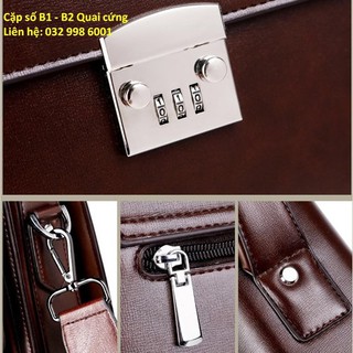 [CẶP SÔ] Cặp da khóa số nam siêu bền B2 nâu