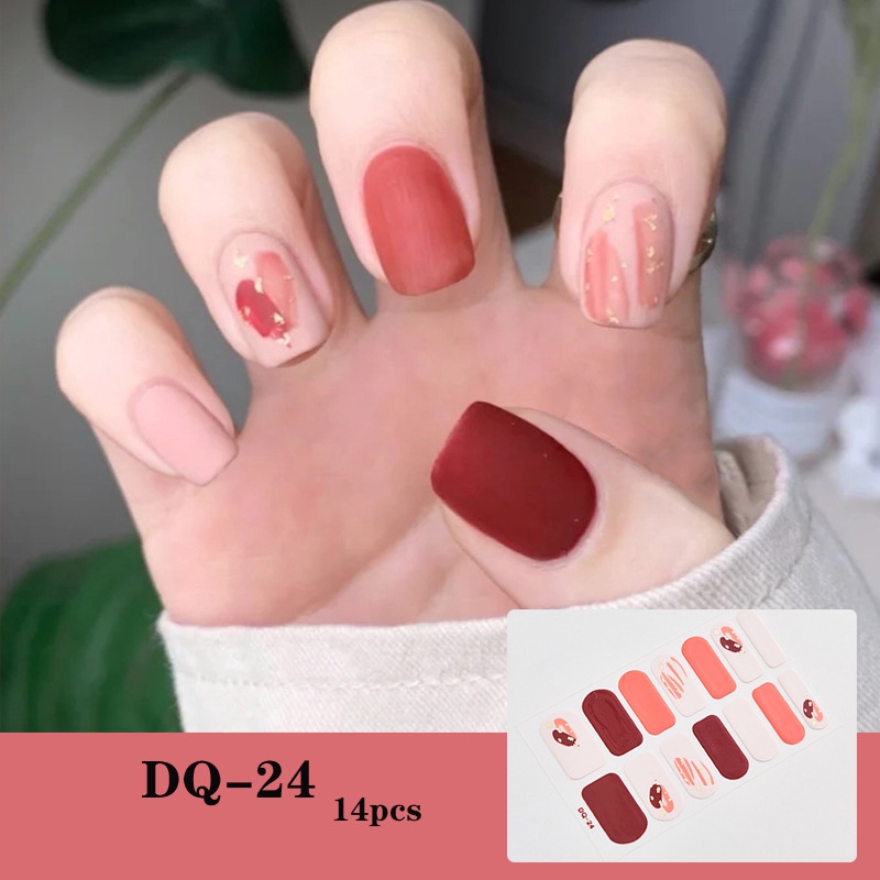 Set 14 miếng dán trang trí móng tay 3D thời trang DQ19-38