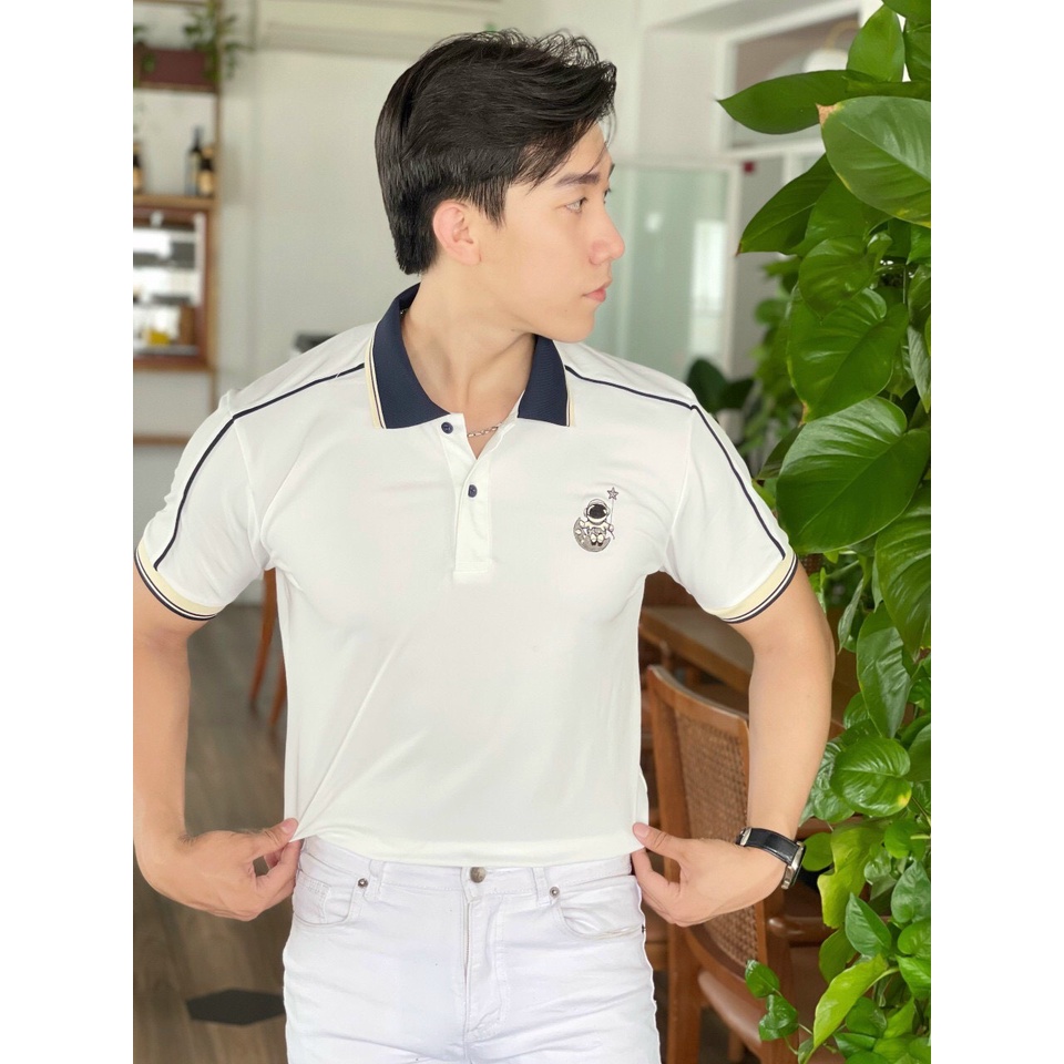 Áo thun polo nam cao cấp cổ bẻ vải cá sấu cực đẹp size VNXK in hình icon dễ thương