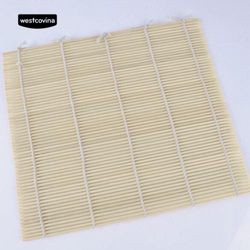 Home Sushi Rolling Maker Bamboo Material Roller DIY Mat with Rice Paddle