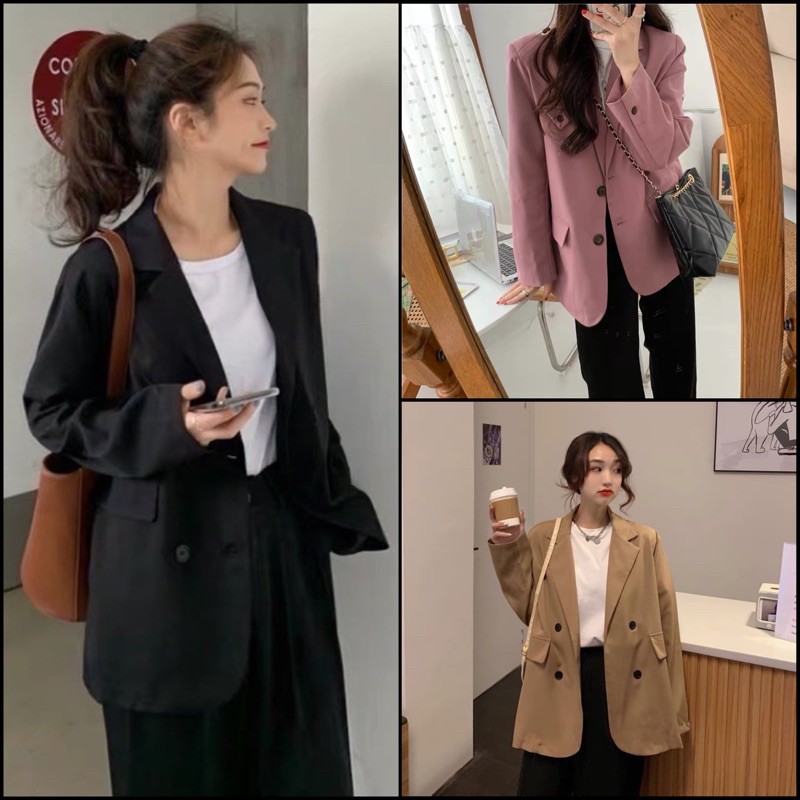 (ẢNH THẬT) ÁO BLAZER VEST NỮ 1 LỚP KHOÁC NGOÀI DÀI TAY KIỂU DÁNG TRẺ TRUNG