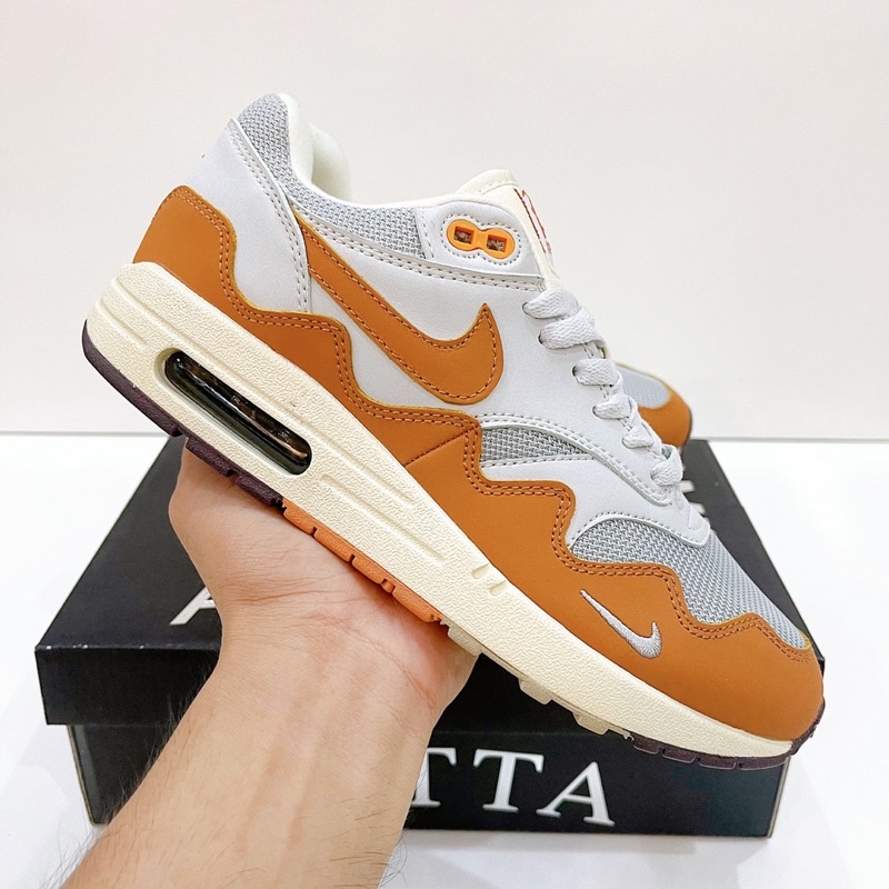 Giày sneaker Airmax 1 Patta Waves Monarch - Fullbox có dây phụ