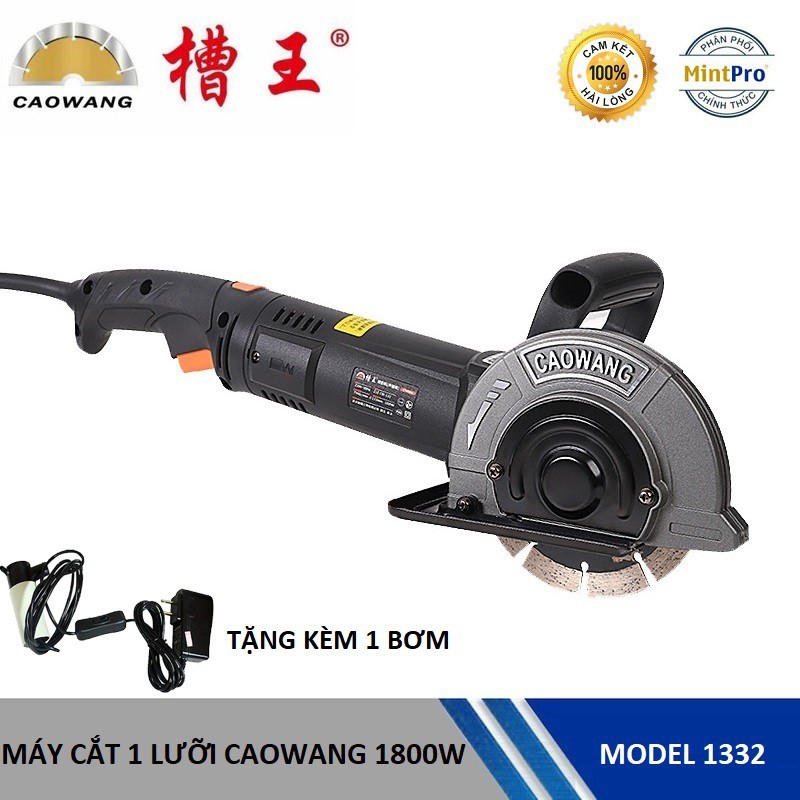 Máy cắt rãnh tường một lưỡi CaoWang CW1332 thi công điện nước công suất mạnh mẽ - nhanh gọn - an toàn