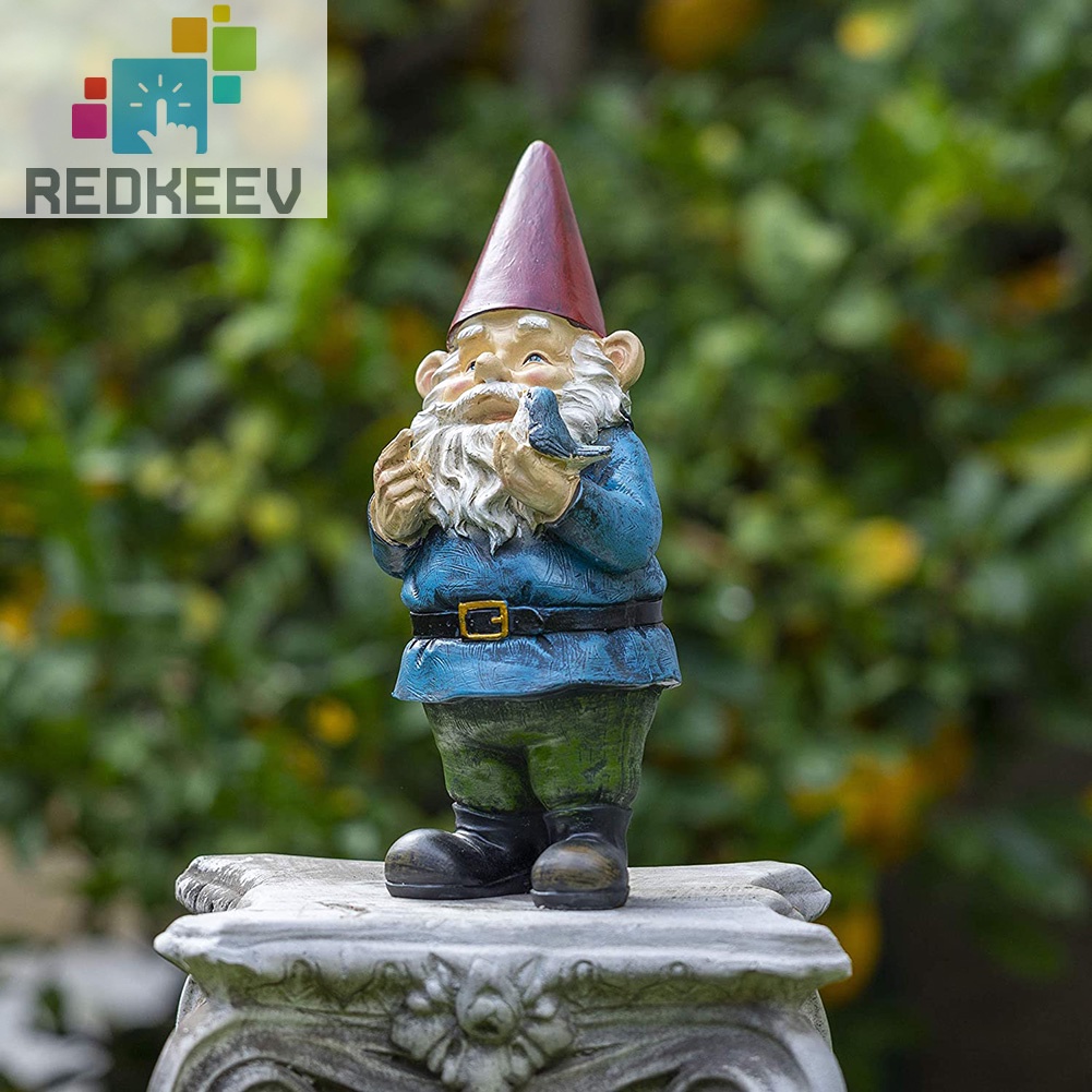 Tượng điêu khắc trang trí sân vườn hình chú lùn đỏ