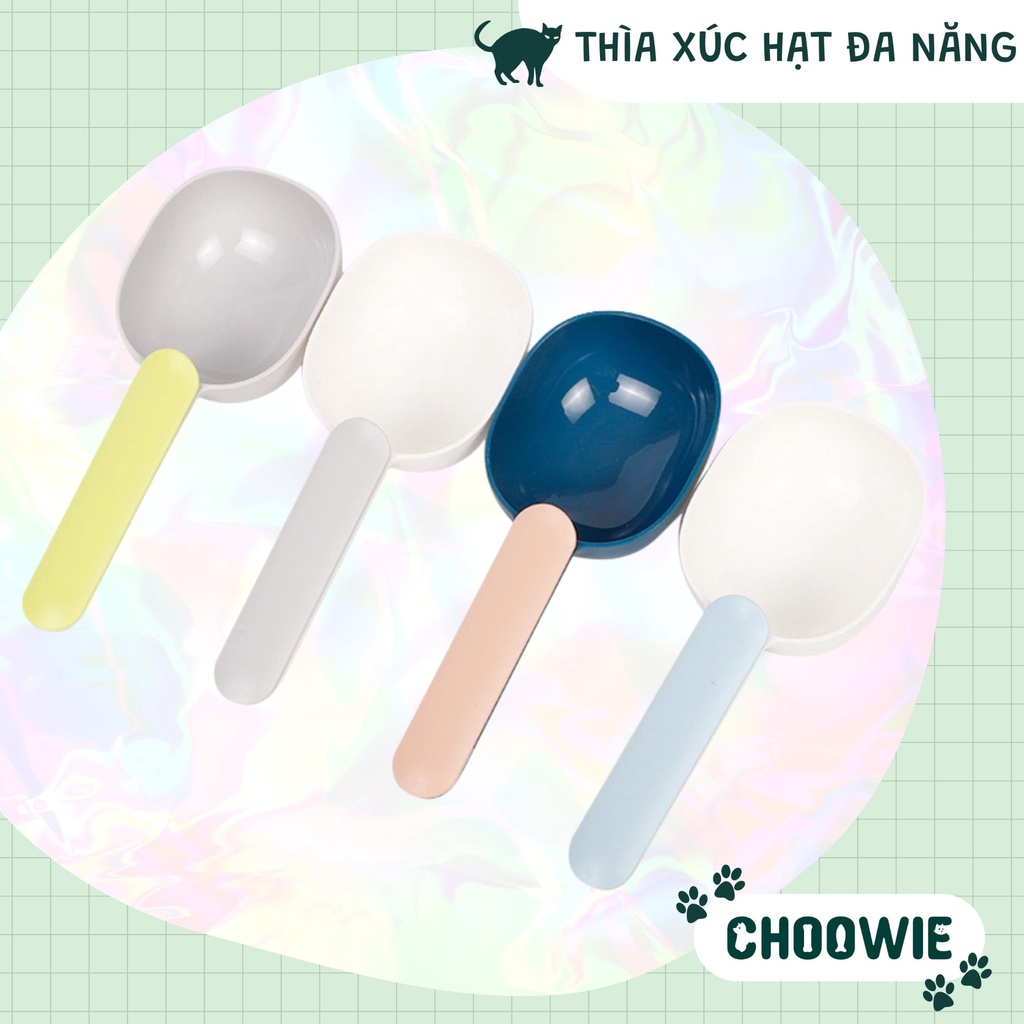 Thìa xúc đồ ăn đa năng kiêm đồ kẹp túi thức ăn cho chó mèo | Phụ kiện thú cưng