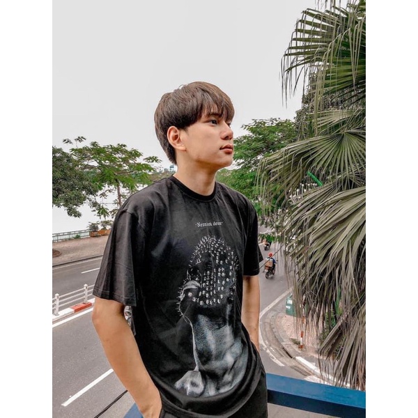 Áo thun nam cổ tròn, in hình mặt người Form rộng Unisex giá rẻ và đẹp. 2 màu trắng đen thun cotton co giản TShirt | BigBuy360 - bigbuy360.vn