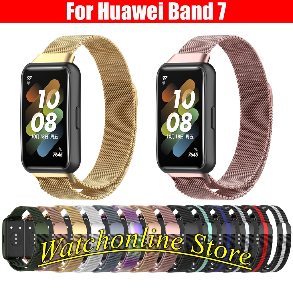 Dây đeo Huawei Band 7 - Dây Thép, khóa nam châm Huawei Band 7