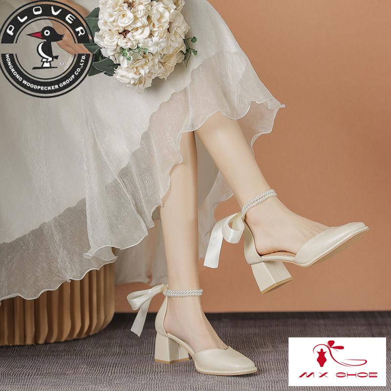 M & X ~  Giày Mary Jane Gót Dày Phong Cách Mới 2022