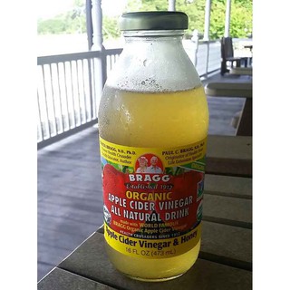 Nước uống dấm táo mật ong hữu cơ Bragg 473ml