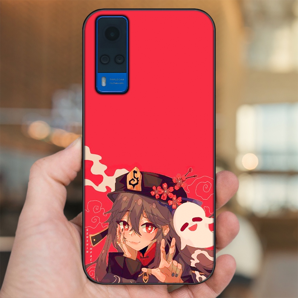 Ốp lưng Vivo Y51 2020, Y53s viền đen in hình Hutao Genshin Impact