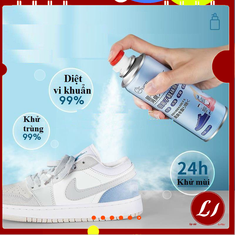 Bình xịt khử mùi giày dép GNCE giảm hôi chân tiện lợi 260ml