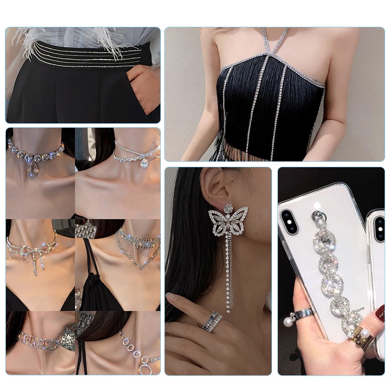 Cuộn Dây Ruy Băng Đính Ngọc Trai Dùng Trang Trí Quần Áo DIY