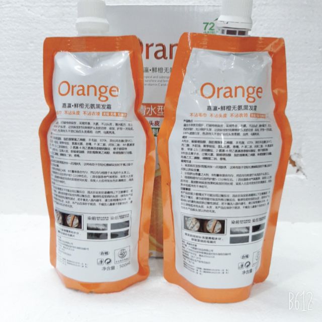 Nhuộm đen Phủ Bạc Orange 500mlx2 dùng cả năm không hết