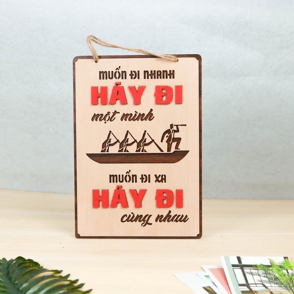 Bảng gỗ trang trí decor slogan cửa hàng ,văn phòng ,công ty ,quán cà phê ,nhà hàng.