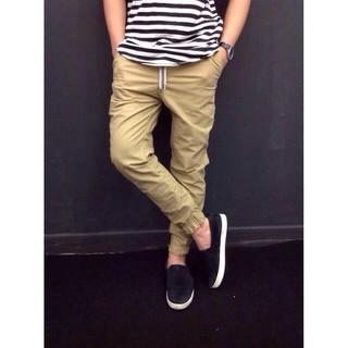 Quần jogger kaki zip