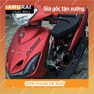 COMBO Sơn Samurai màu đỏ nhám candy dành cho dàn áo xe máy mdshop